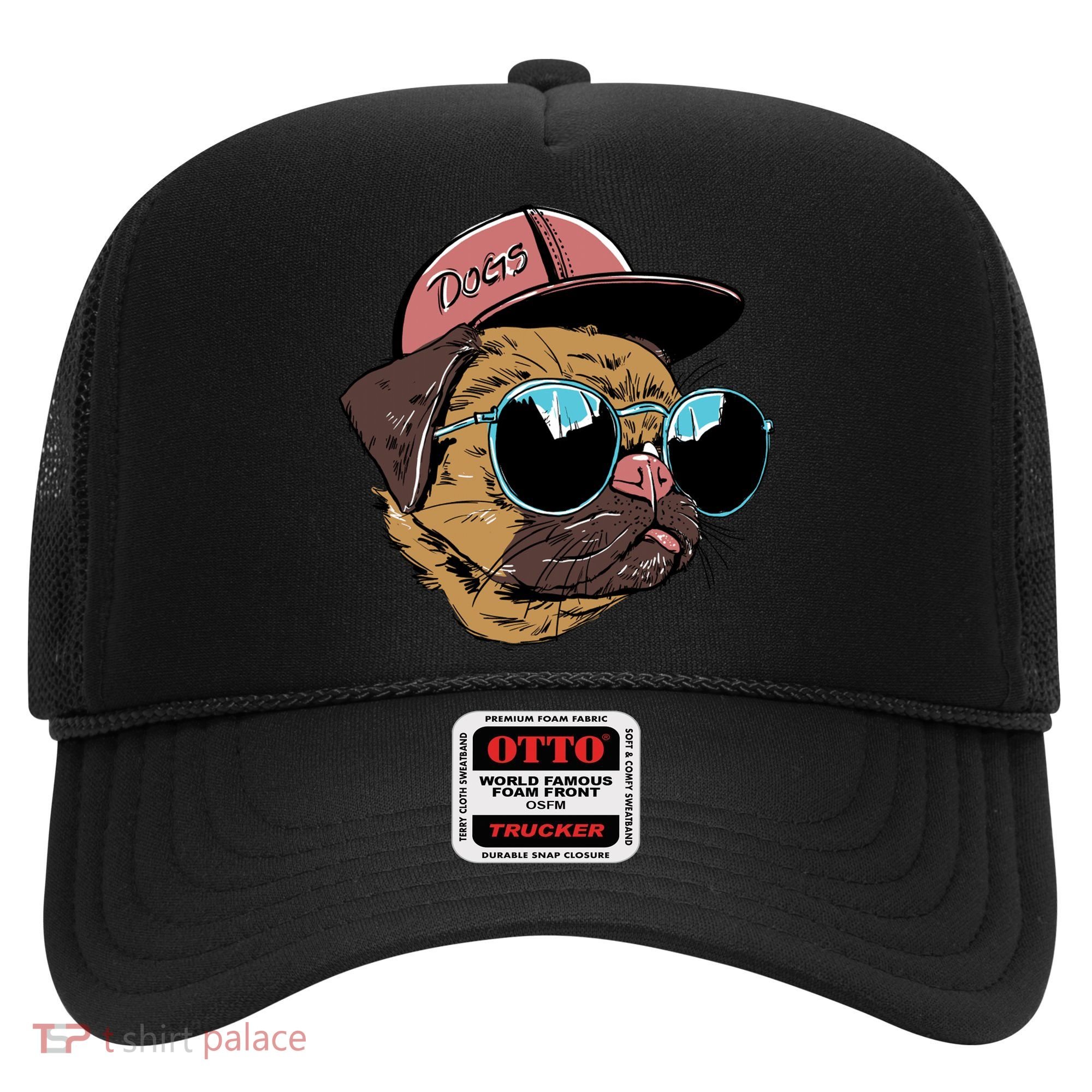 Gangster Pug Dog Hipster Cool Shades Hat