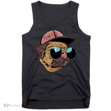 Gangster Pug Dog Hipster Cool Shades Tank Top
