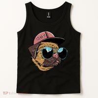 Gangster Pug Dog Hipster Cool Shades Tank Top thumb 2