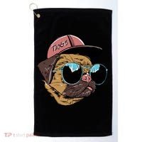 Gangster Pug Dog Hipster Cool Shades Golf Towel thumb 0