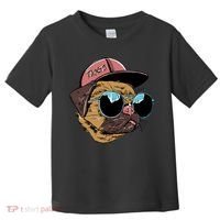 Gangster Pug Dog Hipster Cool Shades Toddler T-Shirt thumb 0
