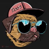 Gangster Pug Dog Hipster Cool Shades Visor thumb 3