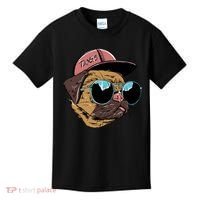 Gangster Pug Dog Hipster Cool Shades Kids T-Shirt thumb 0
