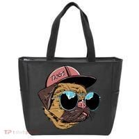 Gangster Pug Dog Hipster Cool Shades Tote Bag thumb 0