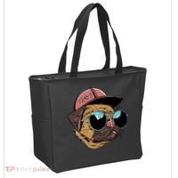 Gangster Pug Dog Hipster Cool Shades Tote Bag thumb 2