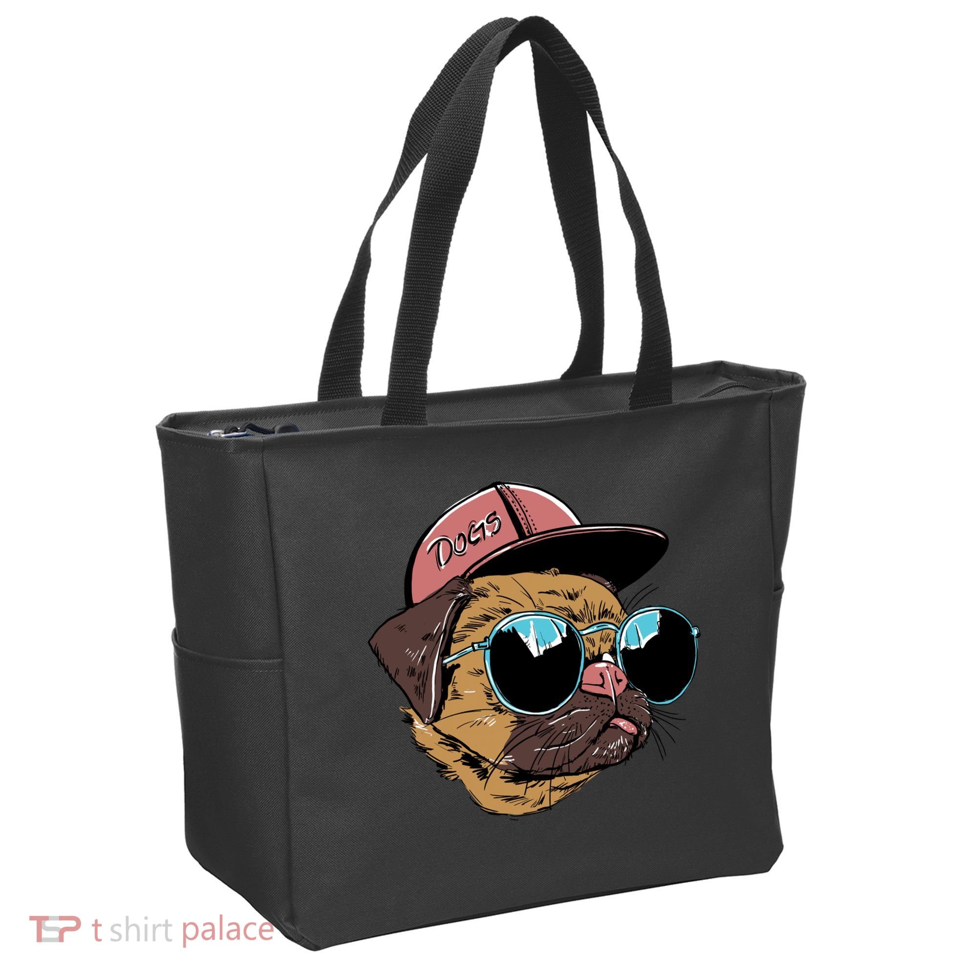 Gangster Pug Dog Hipster Cool Shades Tote Bag