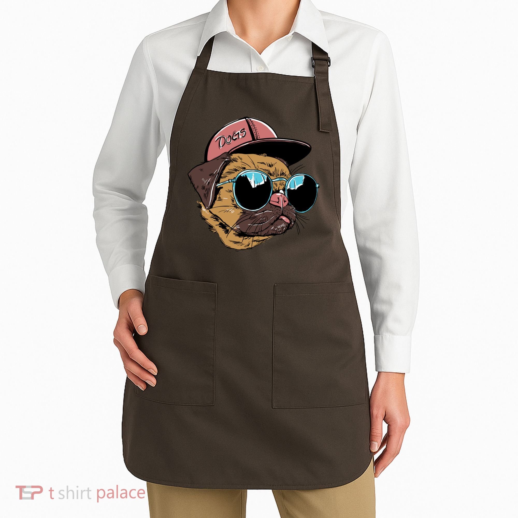 Gangster Pug Dog Hipster Cool Shades Apron