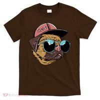 Gangster Pug Dog Hipster Cool Shades T-Shirt thumb 0