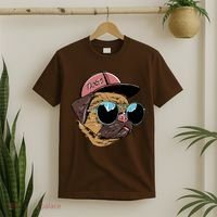 Gangster Pug Dog Hipster Cool Shades T-Shirt thumb 2