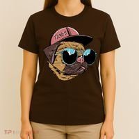 Gangster Pug Dog Hipster Cool Shades T-Shirt thumb 4