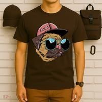 Gangster Pug Dog Hipster Cool Shades T-Shirt thumb 6