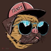 Gangster Pug Dog Hipster Cool Shades T-Shirt thumb 7