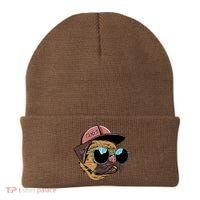 Gangster Pug Dog Hipster Cool Shades Beanie thumb 0