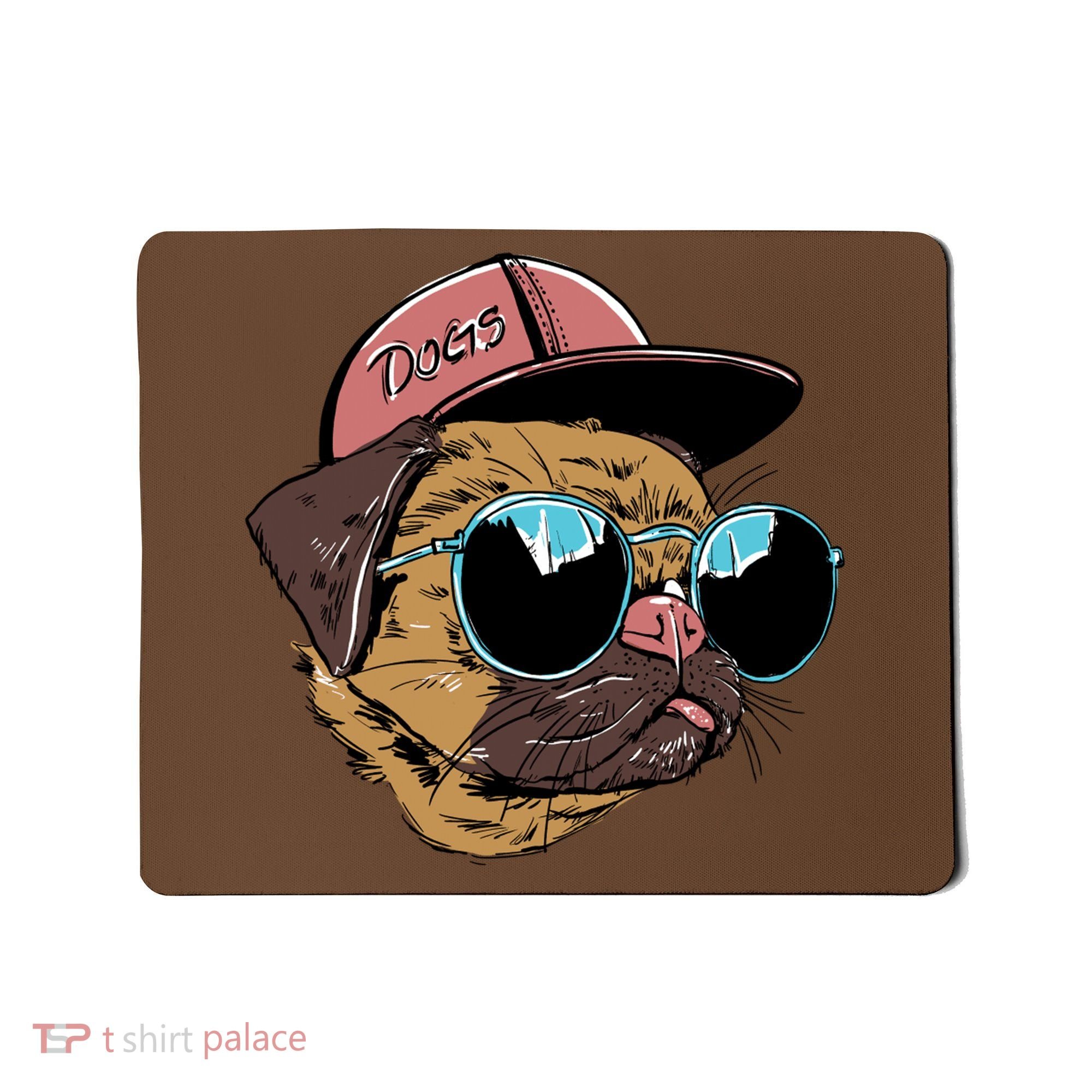 Gangster Pug Dog Hipster Cool Shades Mousepad