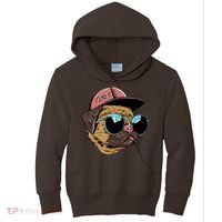 Gangster Pug Dog Hipster Cool Shades Kids Hoodie thumb 0