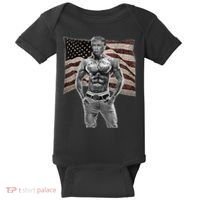 Gangster Pro Donald Trump Tattoo Republican American Flag Baby Bodysuit thumb 0