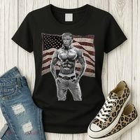 Gangster Pro Donald Trump Tattoo Republican American Flag Women's T-Shirt thumb 3