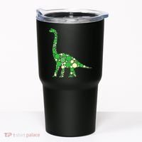 Green Polka Dot Dinosaur Dot Day Shirt For Teacher Student Tumbler thumb 0