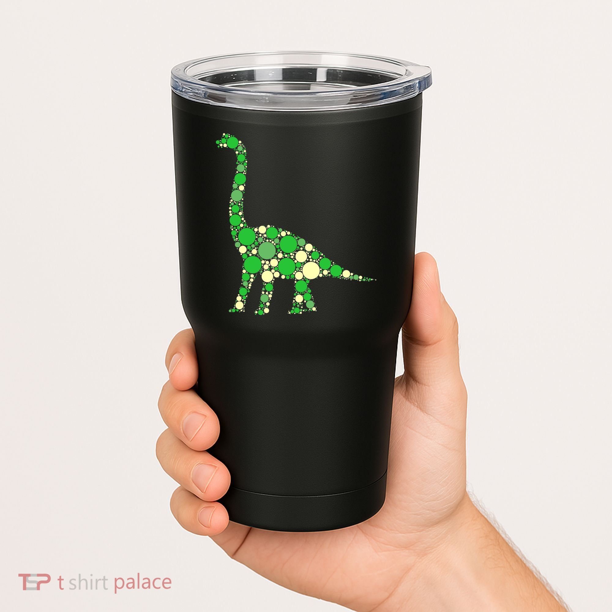 Green Polka Dot Dinosaur Dot Day Shirt For Teacher Student Tumbler