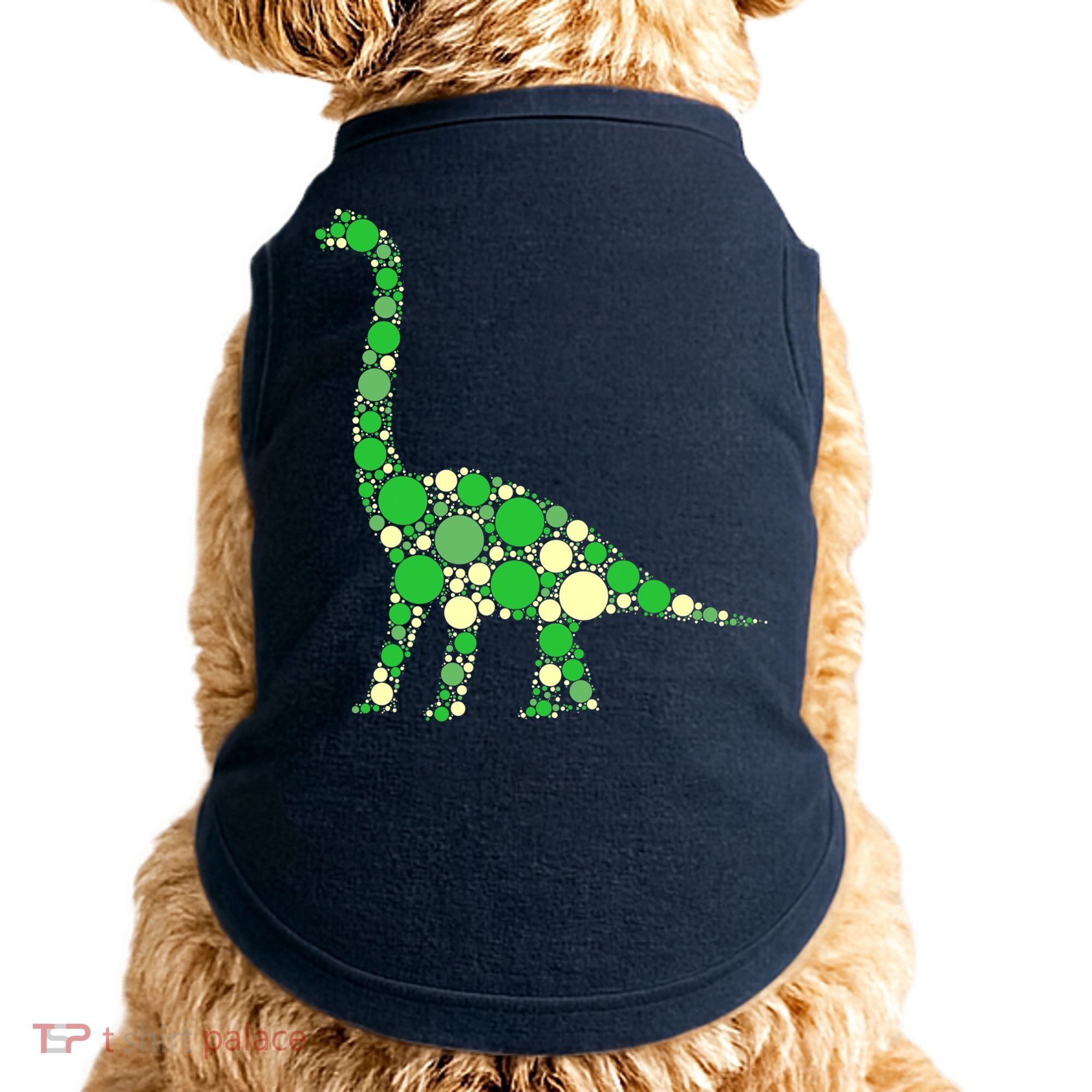 Green Polka Dot Dinosaur Dot Day Shirt For Teacher Student Doggie Tank