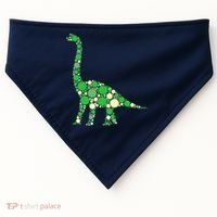 Green Polka Dot Dinosaur Dot Day Shirt For Teacher Student USA-Made Doggie Bandana thumb 0