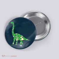 Green Polka Dot Dinosaur Dot Day Shirt For Teacher Student Button thumb 0
