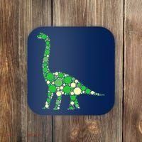 Green Polka Dot Dinosaur Dot Day Shirt For Teacher Student Coaster thumb 0