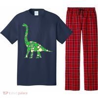 Green Polka Dot Dinosaur Dot Day Shirt For Teacher Student Pajama Set thumb 0