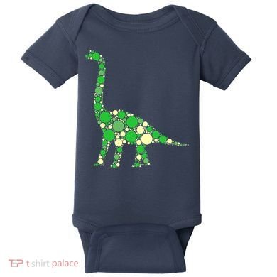 Green Polka Dot Dinosaur Dot Day Shirt For Teacher Student Baby Bodysuit