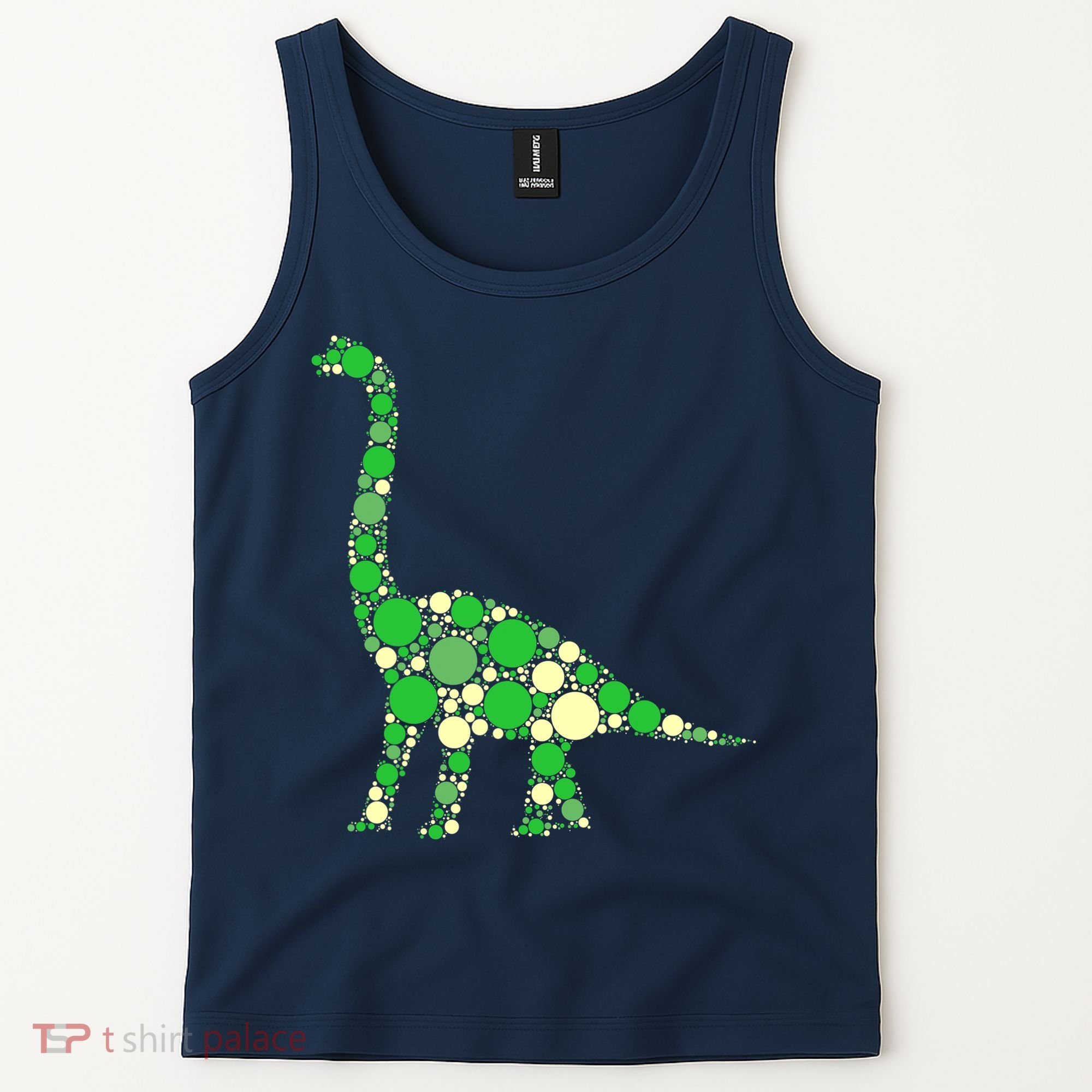 Green Polka Dot Dinosaur Dot Day Shirt For Teacher Student Tank Top
