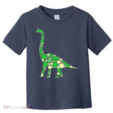 Green Polka Dot Dinosaur Dot Day Shirt For Teacher Student Toddler T-Shirt
