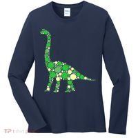 Green Polka Dot Dinosaur Dot Day Shirt For Teacher Student Women's Long Sleeve Shirt thumb 0