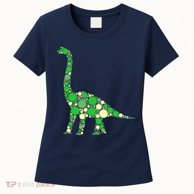 Green Polka Dot Dinosaur Dot Day Shirt For Teacher Student Women's T-Shirt