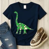 Green Polka Dot Dinosaur Dot Day Shirt For Teacher Student Women's T-Shirt thumb 3