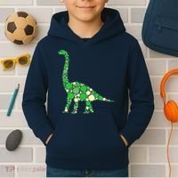 Green Polka Dot Dinosaur Dot Day Shirt For Teacher Student Kids Hoodie thumb 2