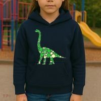 Green Polka Dot Dinosaur Dot Day Shirt For Teacher Student Kids Hoodie thumb 3