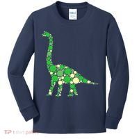 Green Polka Dot Dinosaur Dot Day Shirt For Teacher Student Kids Long Sleeve Shirt thumb 0