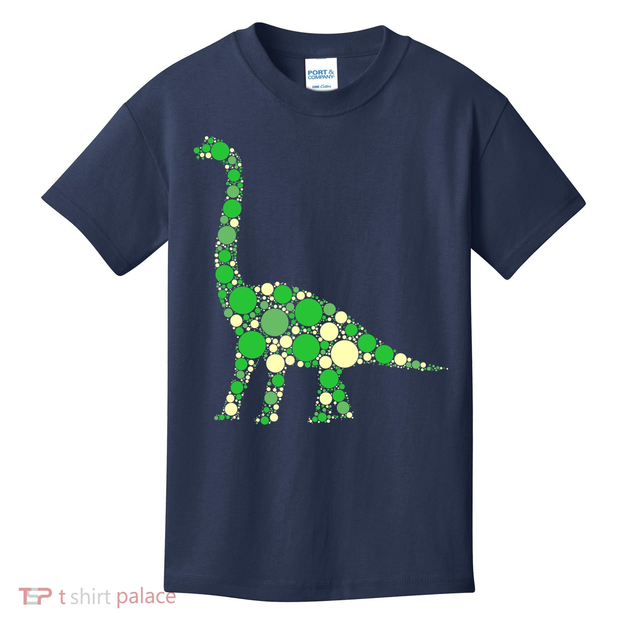 Green Polka Dot Dinosaur Dot Day Shirt For Teacher Student Kids T-Shirt
