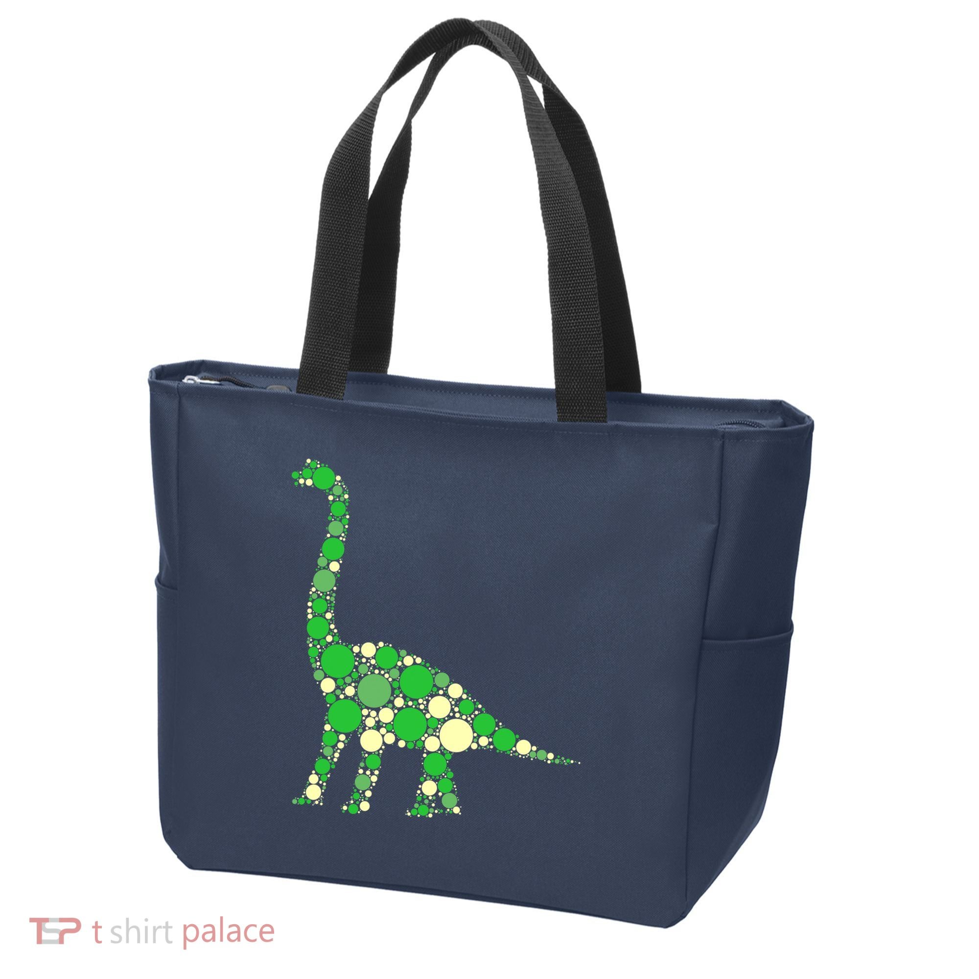 Green Polka Dot Dinosaur Dot Day Shirt For Teacher Student Tote Bag