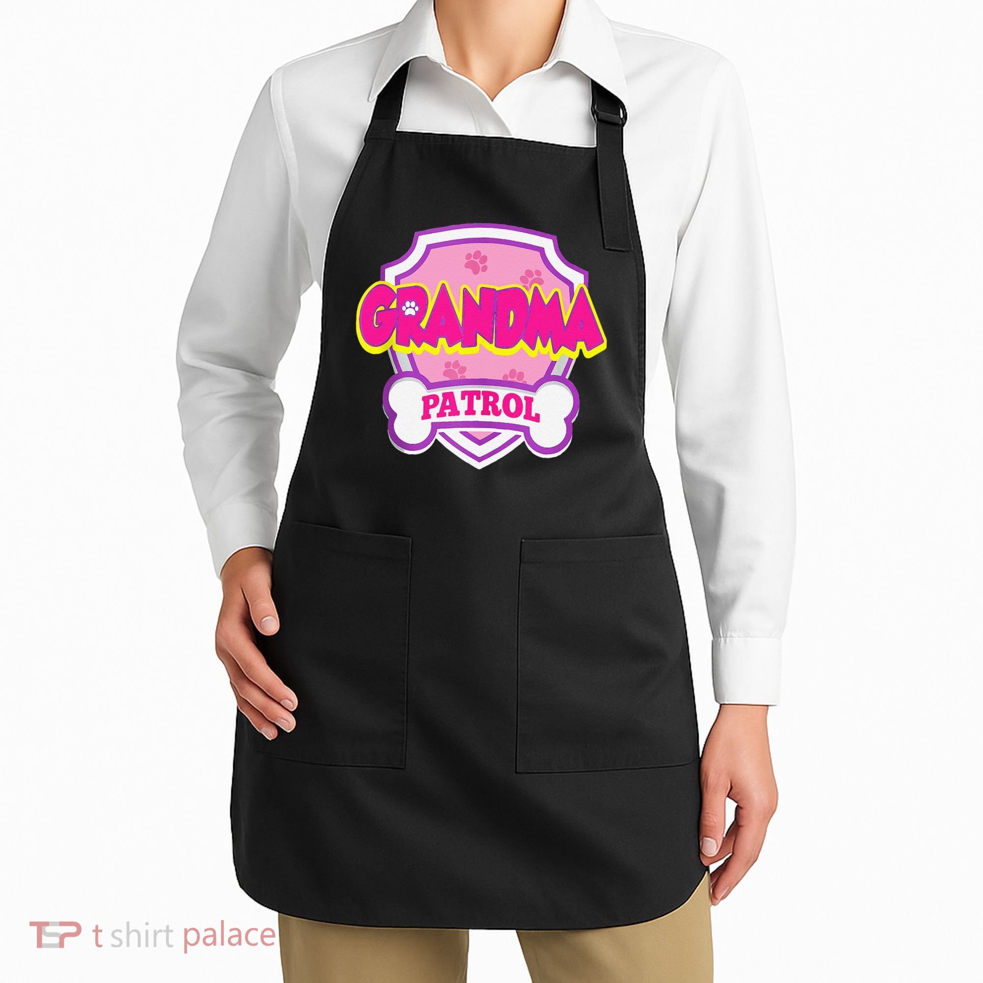 Grandma Patrol Dog Funny Gift Birthday Party Apron