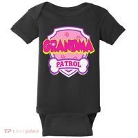 Grandma Patrol Dog Funny Gift Birthday Party Baby Bodysuit thumb 0