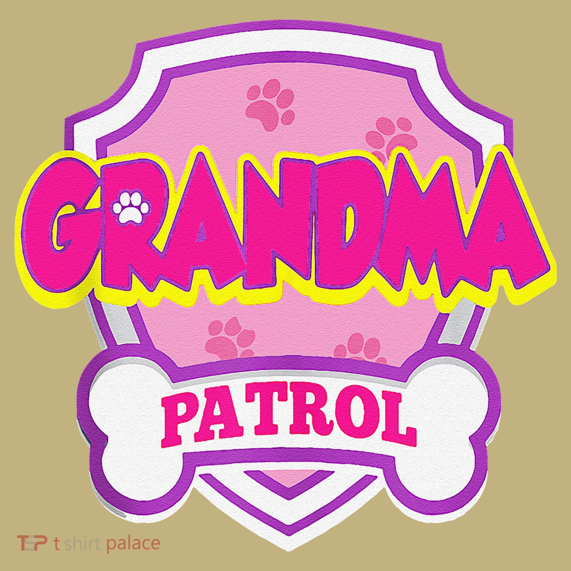 Grandma Patrol Dog Funny Gift Birthday Party T-Shirt
