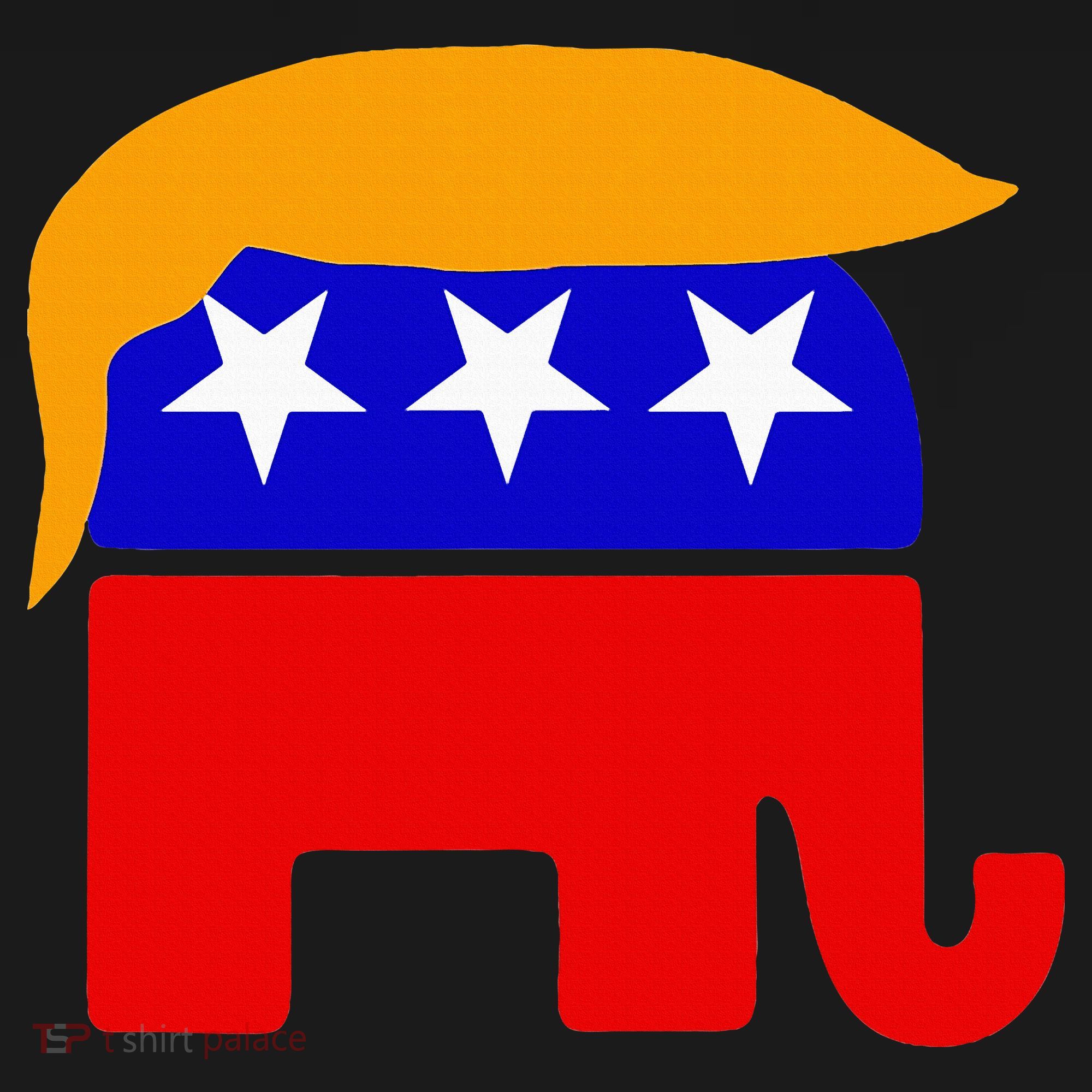 Gop President Donald Trump Republican Elephant Hair Long Sleeve Shirt