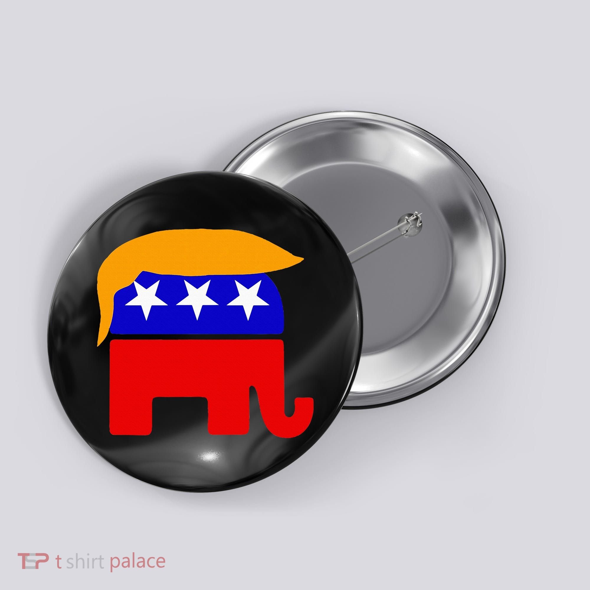 Gop President Donald Trump Republican Elephant Hair Button
