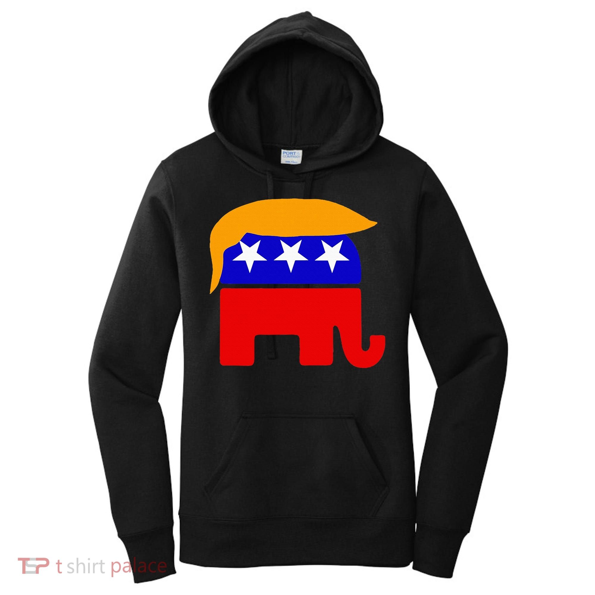 Gop President Donald Trump Republican Elephant Hair Women's Hoodie