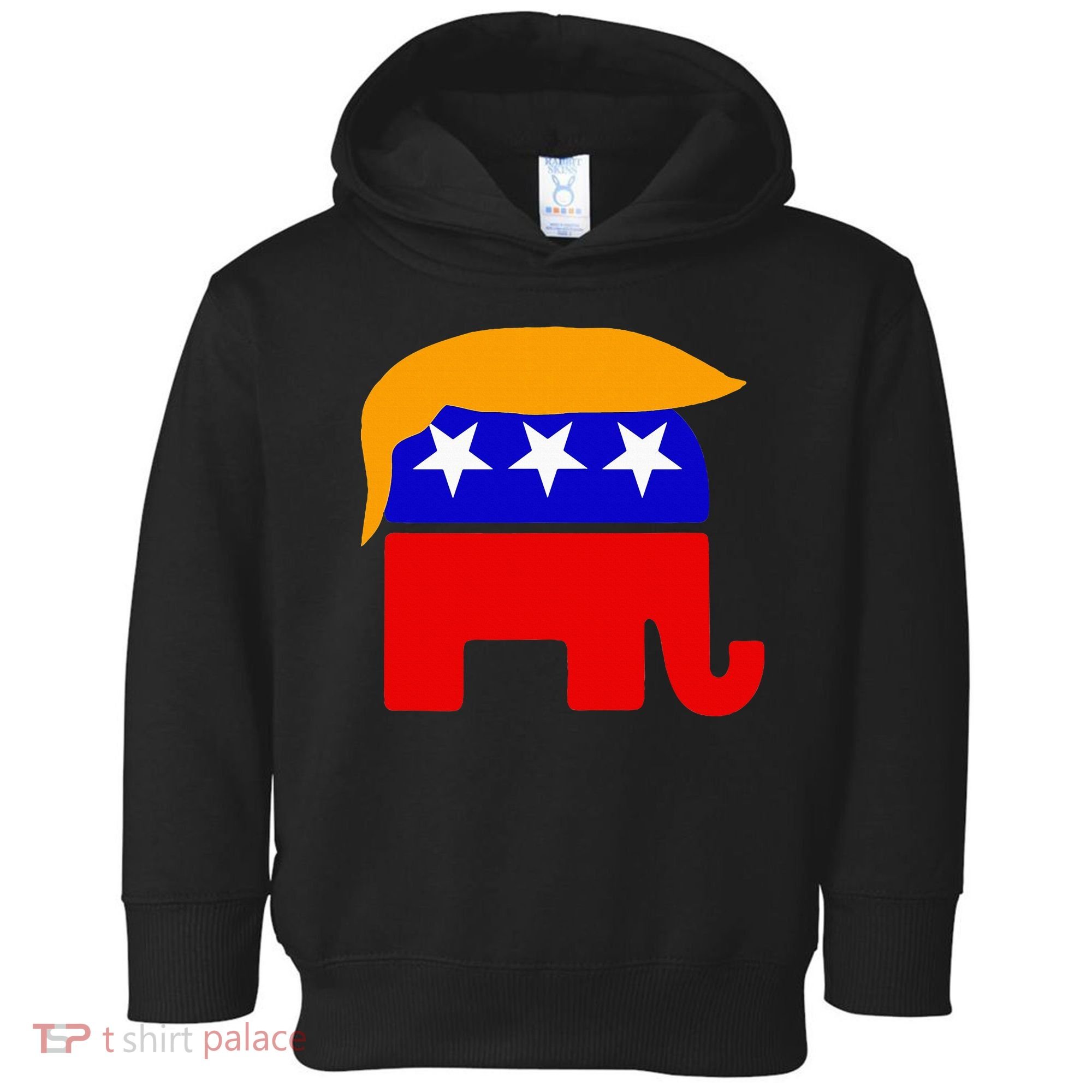 Gop President Donald Trump Republican Elephant Hair Toddler Hoodie