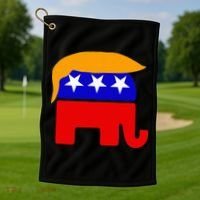 Gop President Donald Trump Republican Elephant Hair Golf Towel thumb 1