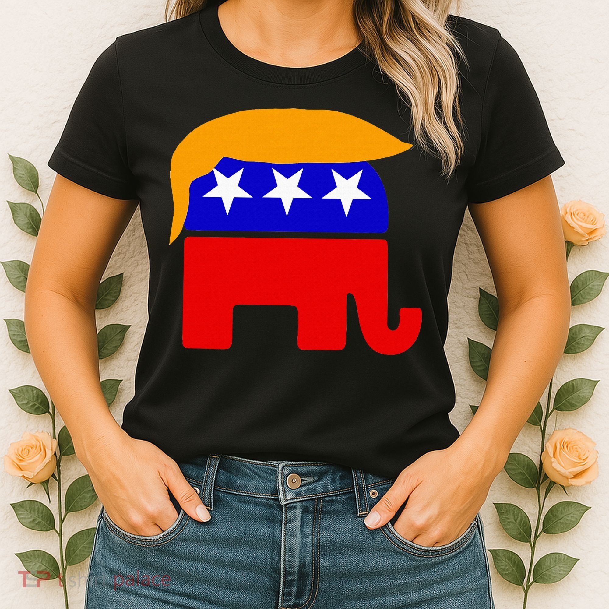Gop President Donald Trump Republican Elephant Hair Women's T-Shirt