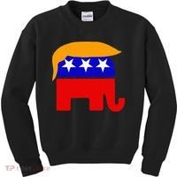 Gop President Donald Trump Republican Elephant Hair Kids Sweatshirt thumb 0
