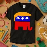 Gop President Donald Trump Republican Elephant Hair Kids T-Shirt thumb 3